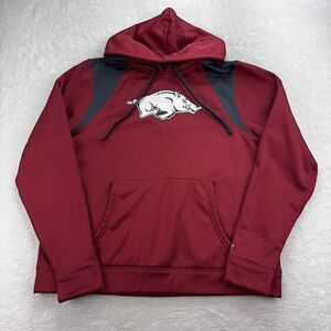 Arkansas Razorbacks‎ Russell Pullover Hoodie Women XXL Red  Fleece